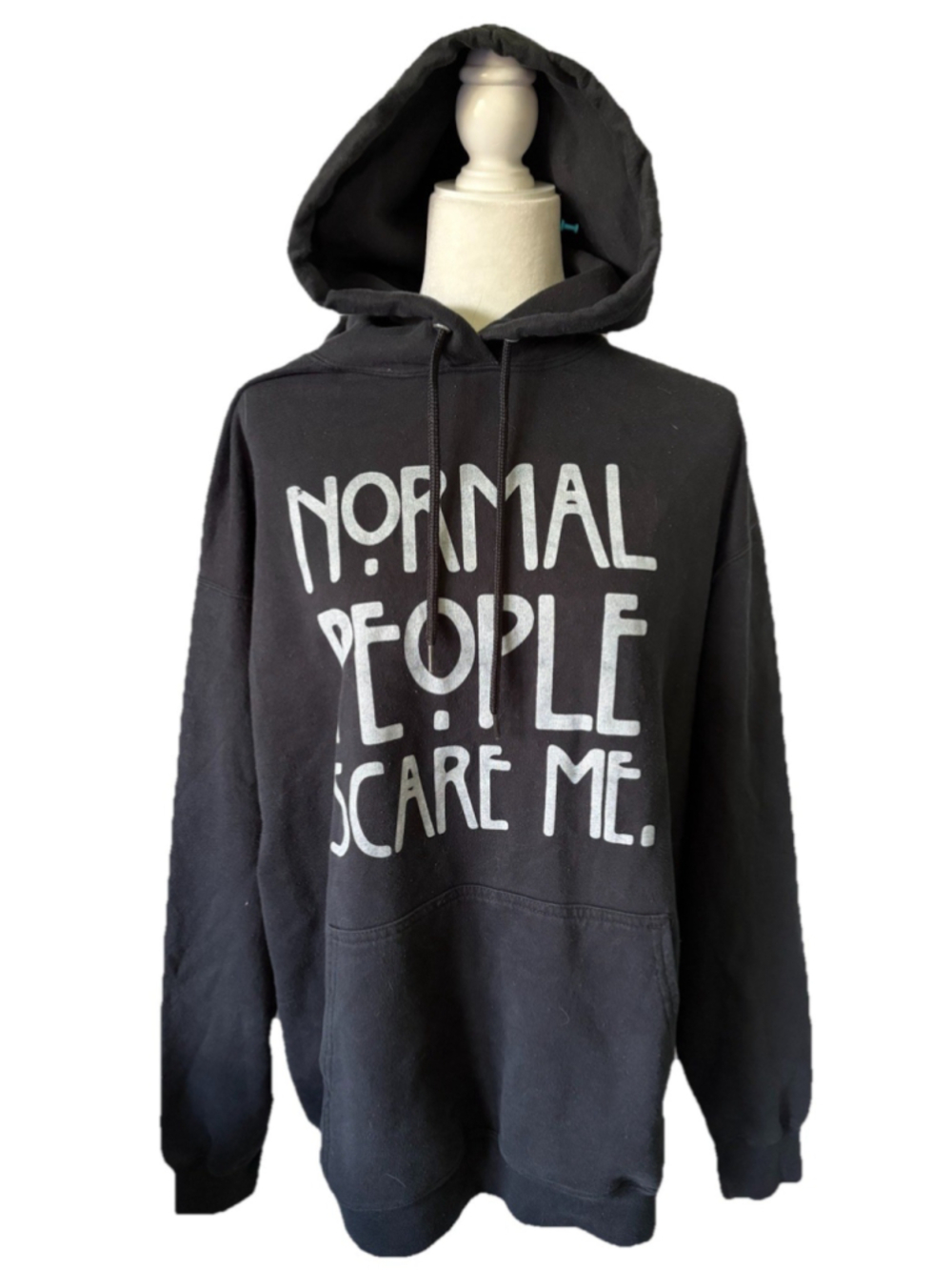 American Horror Story “Normal People Scare Me” Black Hoodie Unisex Size L (AHS)
